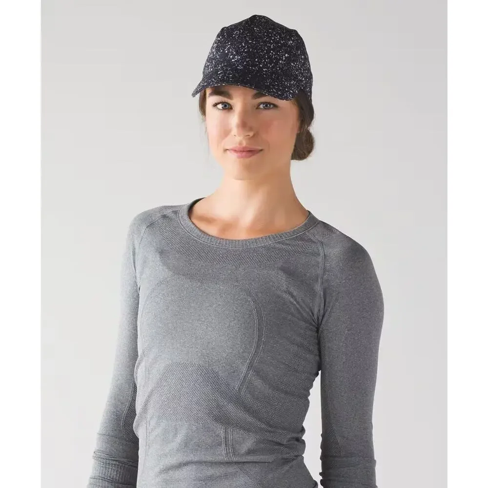 Lululemon Race To Place Run Hat 2.0 Black White Splatter EUC Adjustable - Picture 11 of 15